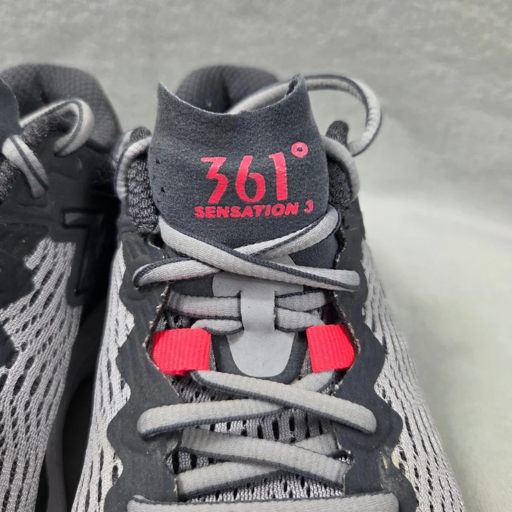 361 Degrees Sensation 3 Womens Running Shoes Grey Pink Y852-0607 US 7